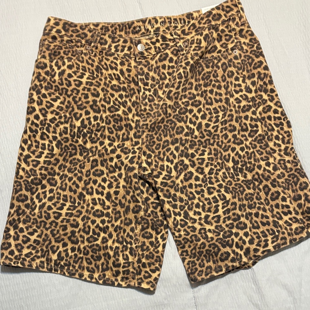 American Eagle Outfitters Leopard Print Womens Dreamy Drape Jorts